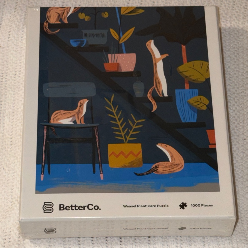 Weasel Plant Care Puzzle - Blue and Brown